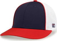 The Game GB483P On-Field GameChanger with Piping & Diamond Mesh Cap - Navy Red - Navy Red / 6 1/2’’ - 6 3/4’’