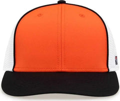 The Game GB483P On-Field GameChanger with Piping & Diamond Mesh Cap - Orange Black
