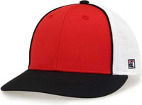 The Game GB483P On-Field GameChanger with Piping & Diamond Mesh Cap - Red Black - Red Black / 6 1/2’’ - 6 3/4’’
