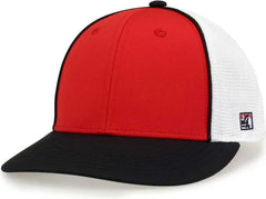 The Game GB483P On-Field GameChanger with Piping & Diamond Mesh Cap - Red Black - Red Black / 6 1/2’’ - 6 3/4’’