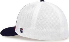 The Game GB483P On-Field GameChanger with Piping & Diamond Mesh Cap - Red Navy