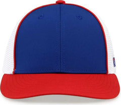 The Game GB483P On-Field GameChanger with Piping & Diamond Mesh Cap - Royal Red