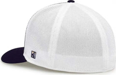 The Game GB483P On-Field GameChanger with Piping & Diamond Mesh Cap - Vegas Gold Navy