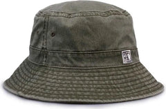 The Game GB502 Pigment Dyed Bucket Hat - Light Olive - Olive / OSFM