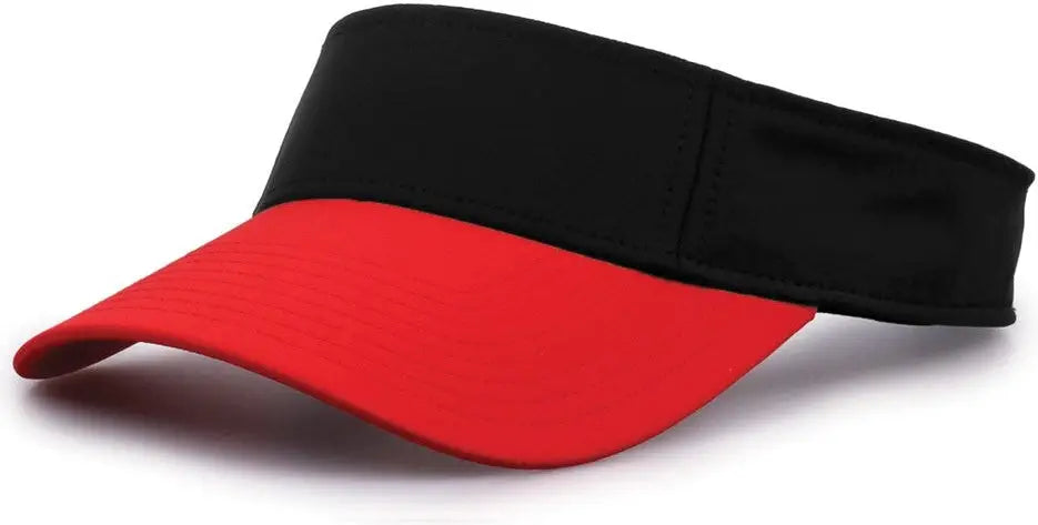 The Game GB503 Cool Breeze Nylon Visor - Black Red - Black Red / OSFM