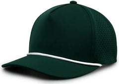 The Game GB505R NeoCool 5 Panel Snapback with Rope Cap - Dark Green - Forest / OSFM