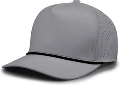 The Game GB505R NeoCool 5 Panel Snapback with Rope Cap - Gray Black - Gray Black / OSFM