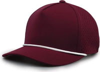 The Game GB505R NeoCool 5 Panel Snapback with Rope Cap - Maroon - Maroon / OSFM