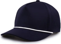 The Game GB505R NeoCool 5 Panel Snapback with Rope Cap - Navy White - Navy White / OSFM