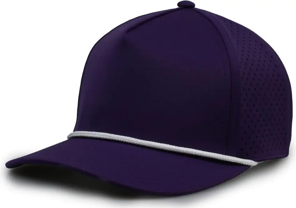 The Game GB505R NeoCool 5 Panel Snapback with Rope Cap - Purple White - Purple White / OSFM