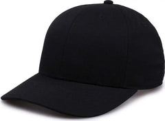 The Game GB515 Twill Snapback Cap - Black - Black / 6 7/8’’ - 7 5/8’’