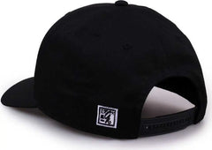 The Game GB515 Twill Snapback Cap - Black - Black / 6 7/8’’ - 7 5/8’’