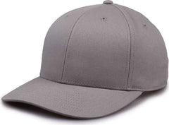 The Game GB515 Twill Snapback Cap - Gray - Gray / 6 7/8’’ - 7 5/8’’