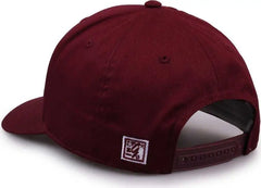 The Game GB515 Twill Snapback Cap - Maroon - Maroon / 6 7/8’’ - 7 5/8’’