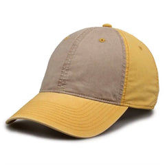 The Game GB516 Twill Color Block Cap - Khaki Ginger - Khaki Gold / 6 7/8’’ - 7 5/8’’