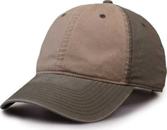 The Game GB516 Twill Color Block Cap - Khaki Sage - Khaki Green / 6 7/8’’ - 7 5/8’’