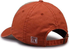 The Game GB516 Twill Color Block Cap - Khaki Tangy Tangerine - Khaki Burnt Orange / 6 7/8’’ - 7 5/8’’