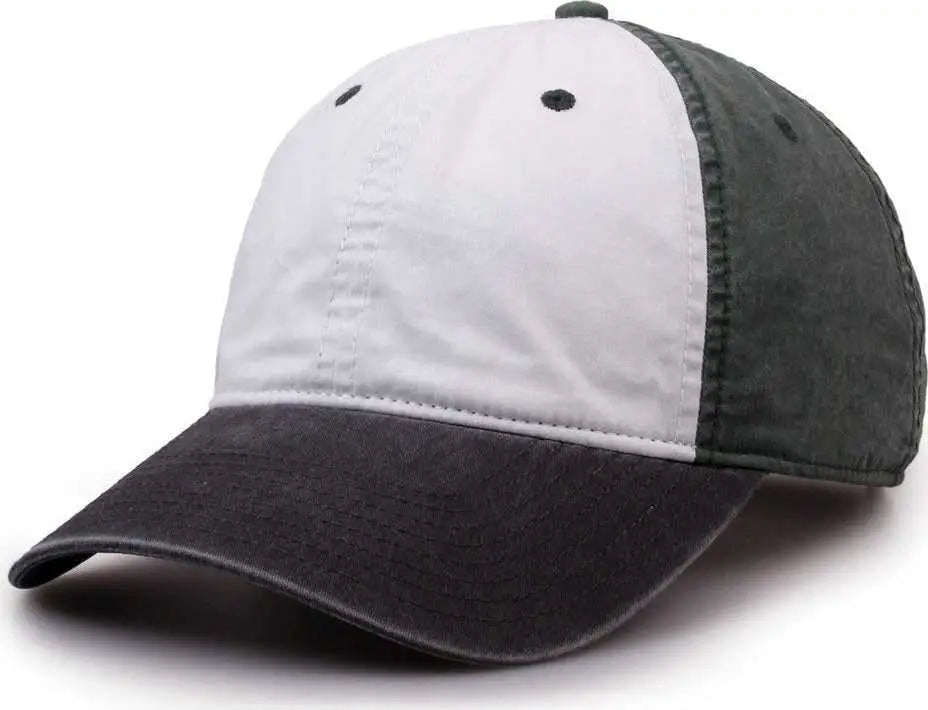 The Game GB516 Twill Color Block Cap - White Mallard Charcoal - White Dark Gray / 6 7/8’’ - 7 5/8’’