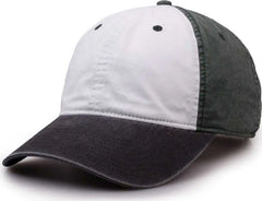 The Game GB516 Twill Color Block Cap - White Mallard Charcoal - White Dark Gray / 6 7/8’’ - 7 5/8’’