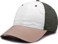 The Game GB516 Twill Color Block Cap - White Olive Atmosphere - White Olive Atmosphere / 6 7/8’’ - 7 5/8’’