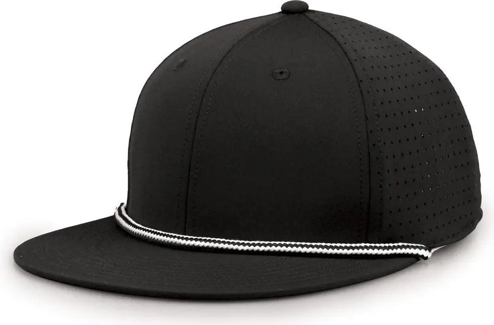 The Game GB519 Perforated GameChanger with Rope Cap - Black - Black / OSFM
