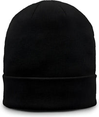 The Game GB521 Fine Guage Roll Up Cuffed Beanie - Black - Black / OSFM