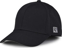 The Game GB904 Precurved Perforated Gamechanger Cap - Black - Black / 6 1/2’’ - 6 3/4’’