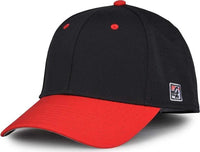 The Game GB904 Precurved Perforated Gamechanger Cap - Black Red - Black Red / 6 1/2’’ - 6 3/4’’