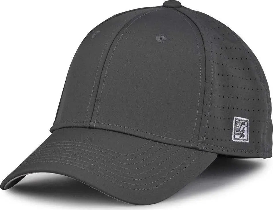 The Game GB904 Precurved Perforated Gamechanger Cap - Graphite - Dark Gray / 6 1/2’’ - 6 3/4’’