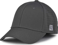 The Game GB904 Precurved Perforated Gamechanger Cap - Graphite - Dark Gray / 6 1/2’’ - 6 3/4’’