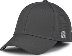 The Game GB904 Precurved Perforated Gamechanger Cap - Graphite - Dark Gray / 6 1/2’’ - 6 3/4’’