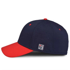 The Game GB904 Precurved Perforated Gamechanger Cap - Navy Red