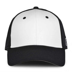 The Game GB904 Precurved Perforated Gamechanger Cap - White Black
