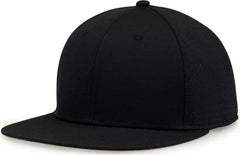 The Game GB906 Perforated GameChanger Snapback Cap - Black - Black / One Size Fits Most