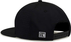 The Game GB906 Perforated GameChanger Snapback Cap - Black - Black / One Size Fits Most