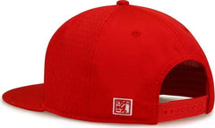 The Game GB906 Perforated GameChanger Snapback Cap - Red - Red / One Size Fits Most