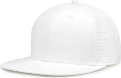 The Game GB906 Perforated GameChanger Snapback Cap - White - White / One Size Fits Most