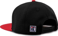 The Game GB906 Perforated GameChanger Snapback Cap - White Black Red - White Black / One Size Fits Most