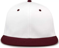 The Game GB997 Pro Shape GameChanger Cap - White Dark Maroon
