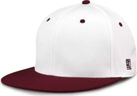 The Game GB997 Pro Shape GameChanger Cap - White Dark Maroon - White Maroon / 6 1/2’’ - 6 3/4’’