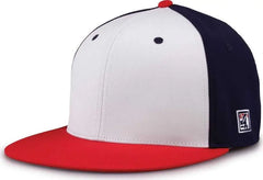 The Game GB997 Pro Shape GameChanger Cap - White Navy Red - White Navy / 6 1/2’’ - 6 3/4’’