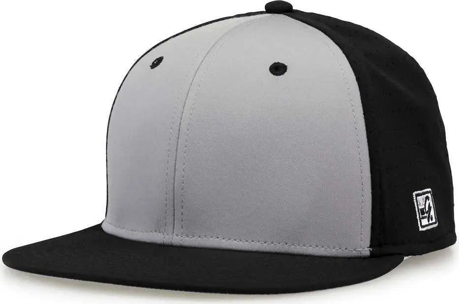 The Game GB998 Perforated GameChanger Cap - Black Gray - Black Gray / 6 1/2’’ - 6 3/4’’