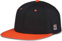 The Game GB998 Perforated GameChanger Cap - Black Orange - Black Orange / 6 1/2’’ - 6 3/4’’