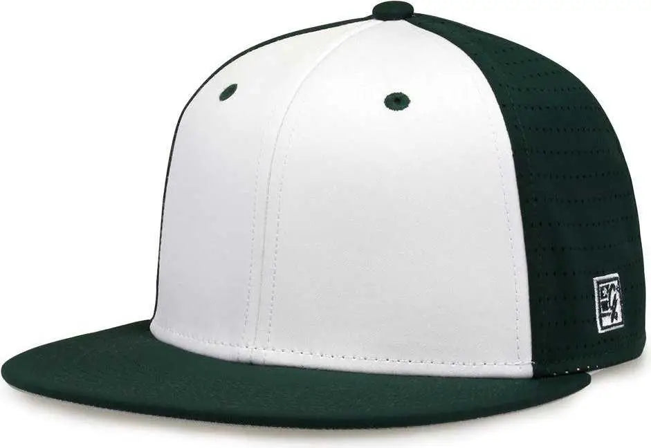 The Game GB998 Perforated GameChanger Cap - Dark Green White - Forest White / 6 1/2’’ - 6 3/4’’