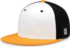The Game GB998 Perforated GameChanger Cap - White Black Athletic Gold - White Black / 6 1/2’’ - 6 3/4’’