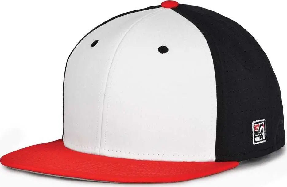 The Game GB998 Perforated GameChanger Cap - White Black Red - White Black / 6 1/2’’ - 6 3/4’’