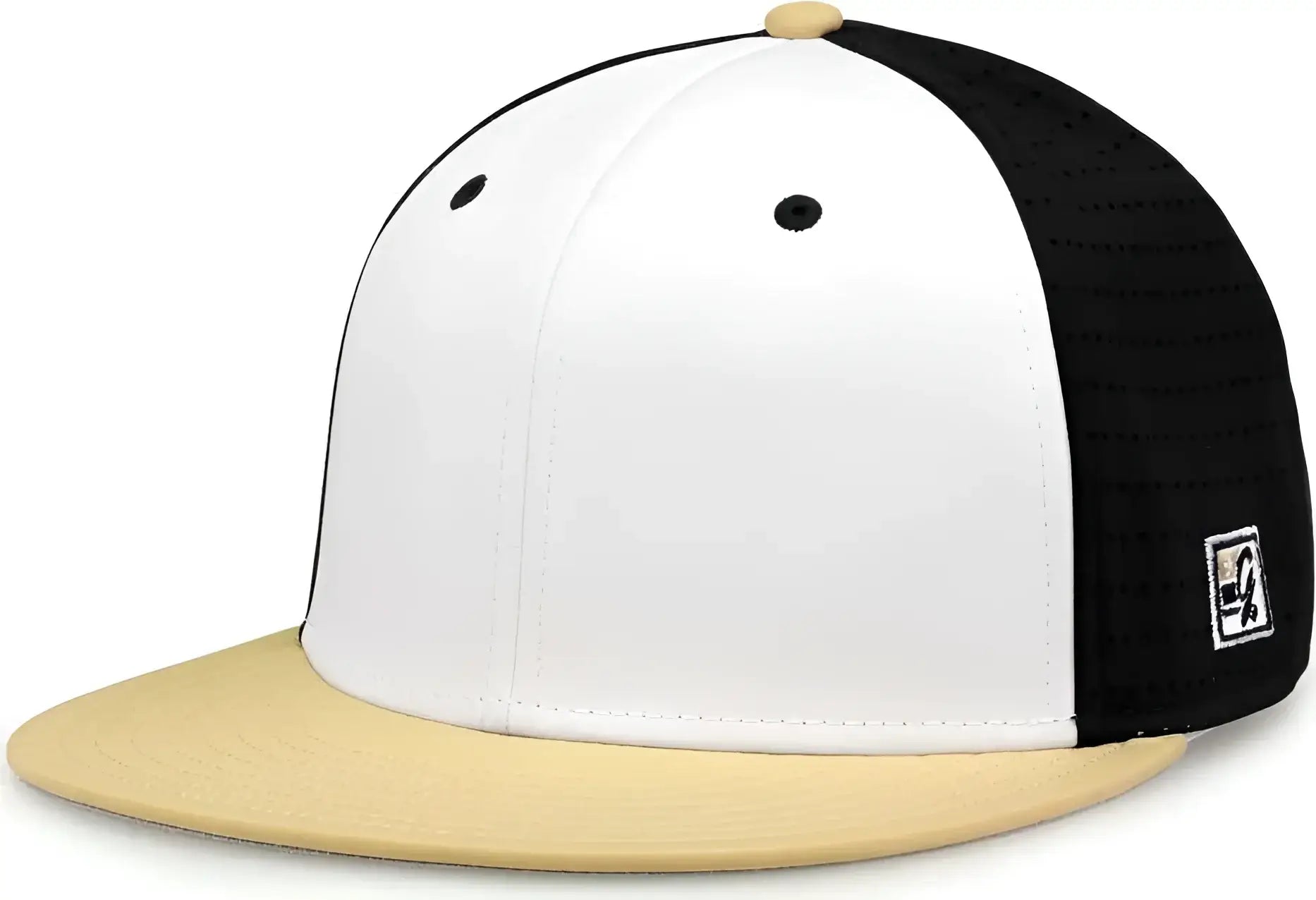 The Game GB998 Perforated GameChanger Cap - White Black Vegas Gold - White Vegas Gold / 6 1/2’’ - 6 3/4’’