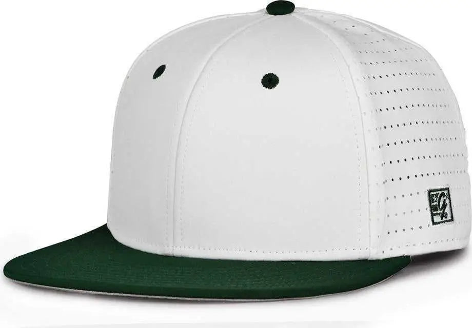The Game GB998 Perforated GameChanger Cap - White Dark Green - White Forest / 6 1/2’’ - 6 3/4’’