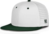 The Game GB998 Perforated GameChanger Cap - White Dark Green - White Forest / 6 1/2’’ - 6 3/4’’