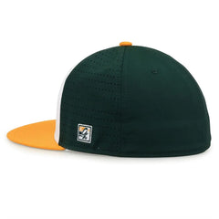 The Game GB998 Perforated GameChanger Cap - White Dark Green Athletic Gold